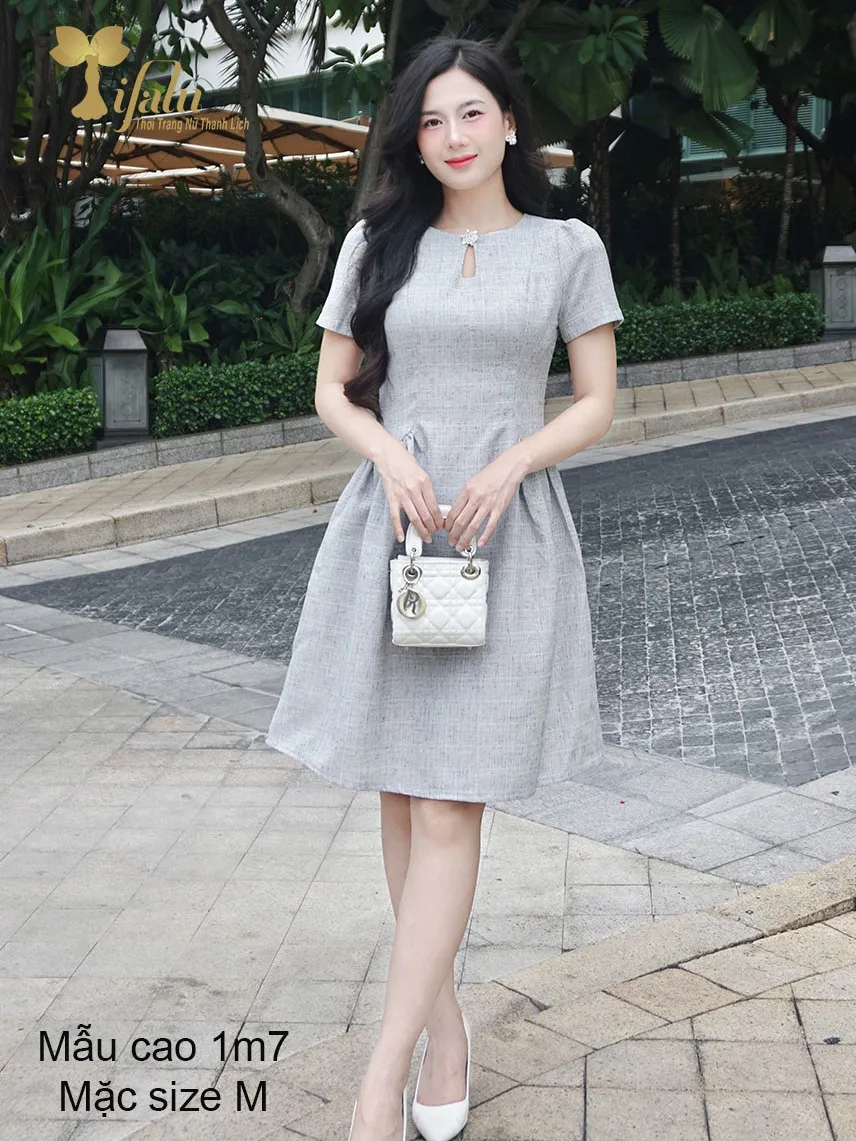 Ảnh TIFALU - Váy nữ, Đầm suông A bigsize dự tiệc sang chảnh - ZOL422GRY 3