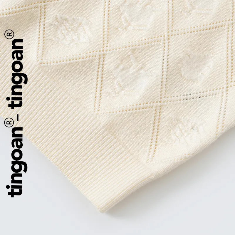 Ảnh TINGOAN® - Áo len be crop bề mặt len hoạ tiết quả trám chi tiết buộc nơ YURI YURI TOP/NUDE PHIÊN BẢN MỚI NHẤT T6/24 4