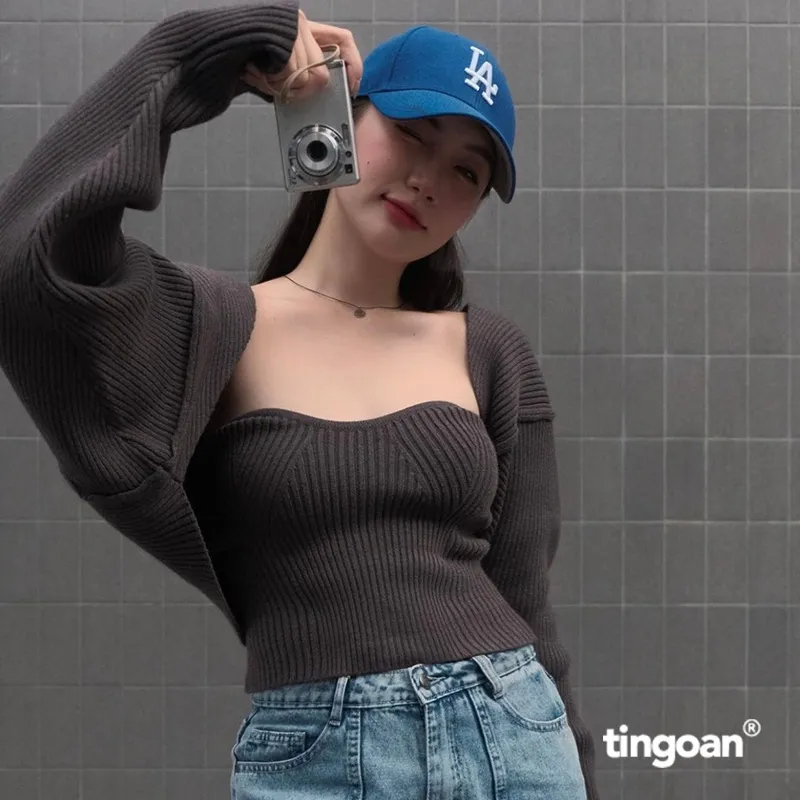 Ảnh TINGOAN® - Áo set cardigan tặng kèm quây len xù xám WAY 2 SEXY V2XM/GR PHIÊN BẢN MỚI NHẤT T6/2024 1