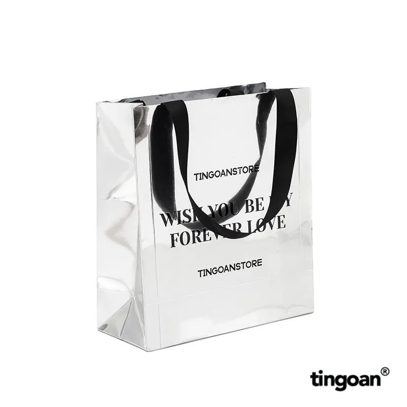Ảnh TINGOAN® - PHỤ KIỆN TÚI GIẤY BÌA MỀM BẠC TINGOAN QUAI ĐÍNH KEO 1