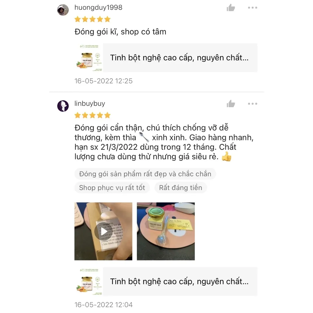 Ảnh Tinh bột nghệ cao cấp HNT NATURAL PRODUCT TBN30G 3