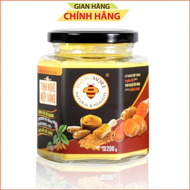 Ảnh Tinh bột nghệ nếp vàng Honimore 200g - tốt cho dạ dày, làm đẹp da 4