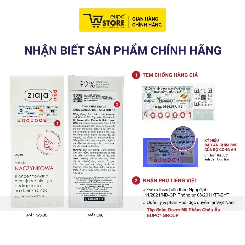 Ảnh Tinh Chất Dịu Da Tăng Cường Hiệu Quả Bởi B5 Ziaja Med 30ml Dưỡng Ẩm Làm Dịu Cho Da Mẩn Đỏ, Treatment EUPC STORE 3