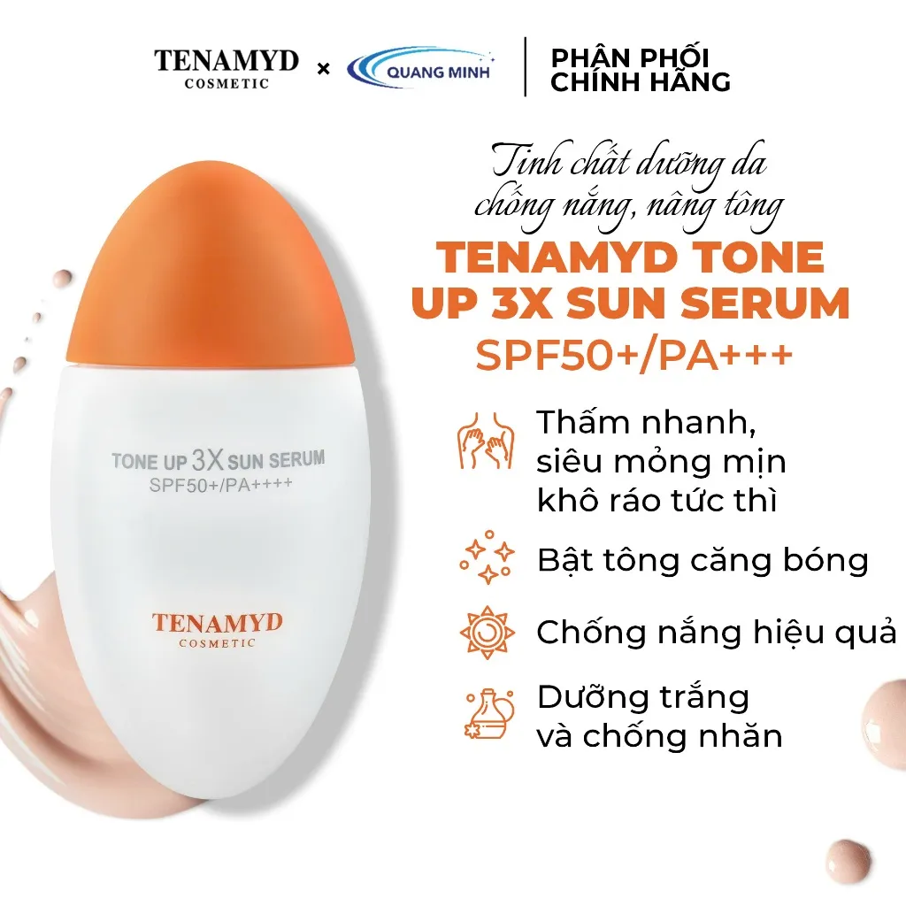 Ảnh Tinh chất dưỡng da chống nắng, nâng tông Tenamyd Tone Up 3x Sun Srum  SPF 50+/PA+++ 55g 1