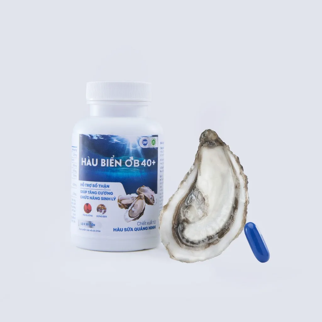 Ảnh Tinh Chất Hàu Biển OB 40+ Tăng Cường Sinh Lý Nam Giới, Bổ Thận Tráng Dương (Bộ 2 Hộp x 30 Viên) 1
