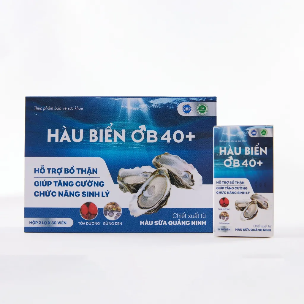 Ảnh Tinh Chất Hàu Biển OB 40+ Tăng Cường Sinh Lý Nam Giới, Bổ Thận Tráng Dương (Bộ 2 Hộp x 30 Viên) 2