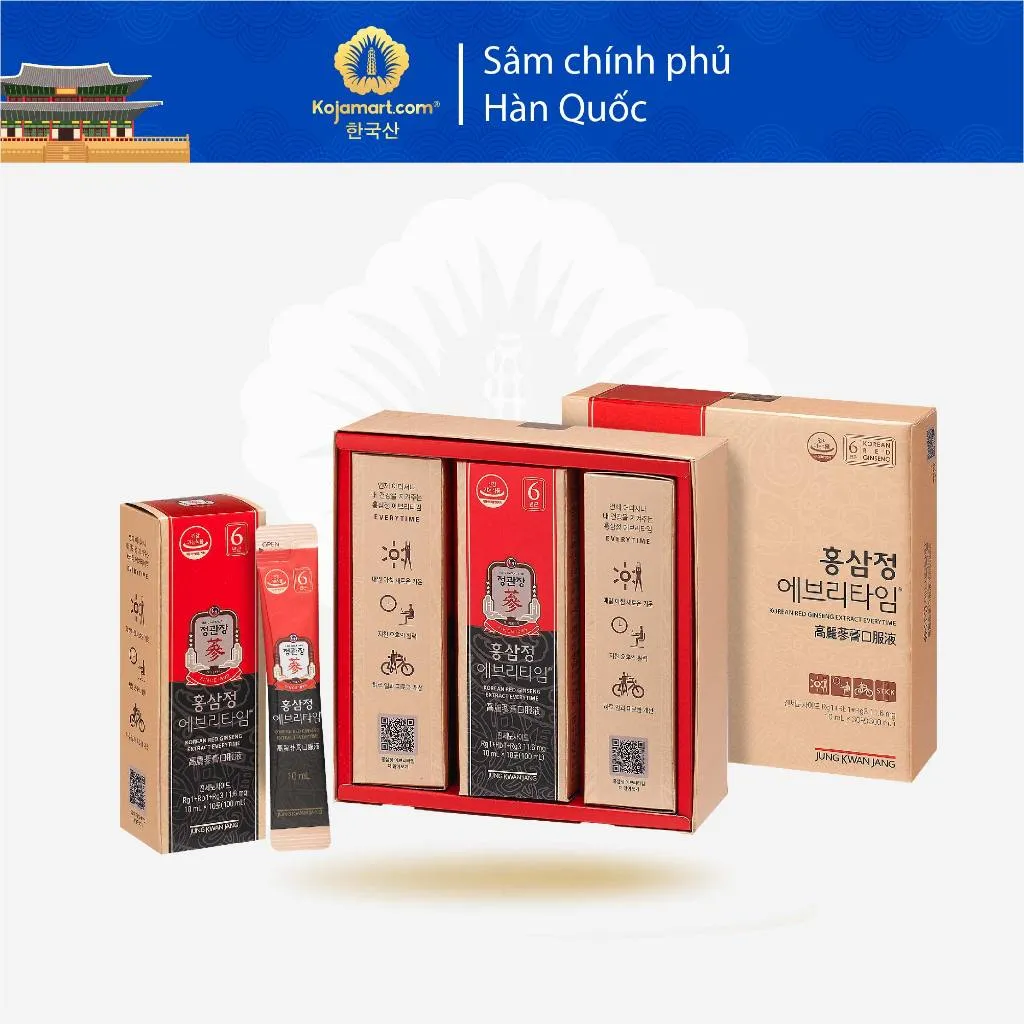 Ảnh Tinh Chất Hồng Sâm Hàn Quốc KGC Jung Kwan Jang Everytime Original 10ml x 30 gói 2