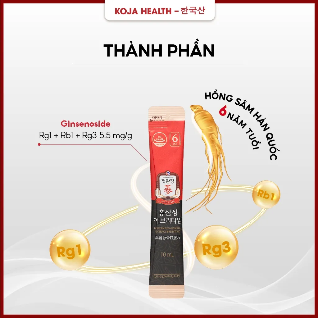 Ảnh Tinh Chất Hồng Sâm Hàn Quốc KGC Jung Kwan Jang Everytime Original 10ml x 30 gói 4