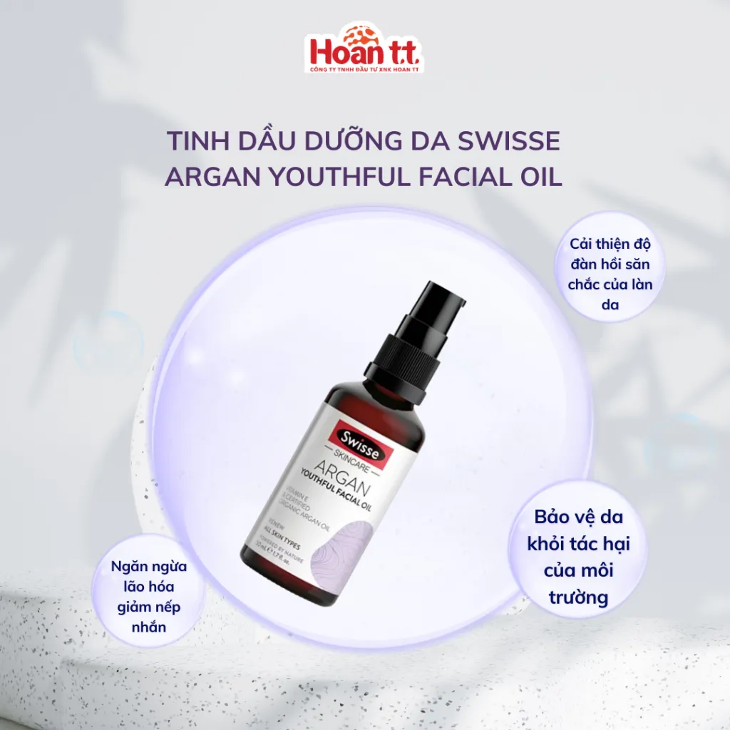 Ảnh Tinh Dầu Dưỡng Da Swisse SC Argan Youthful Facial Oil - Lọ Dưỡng Ẩm Da Mặt Giúp Làm Chậm Quá Trình Lão Hóa 50ml 268 1