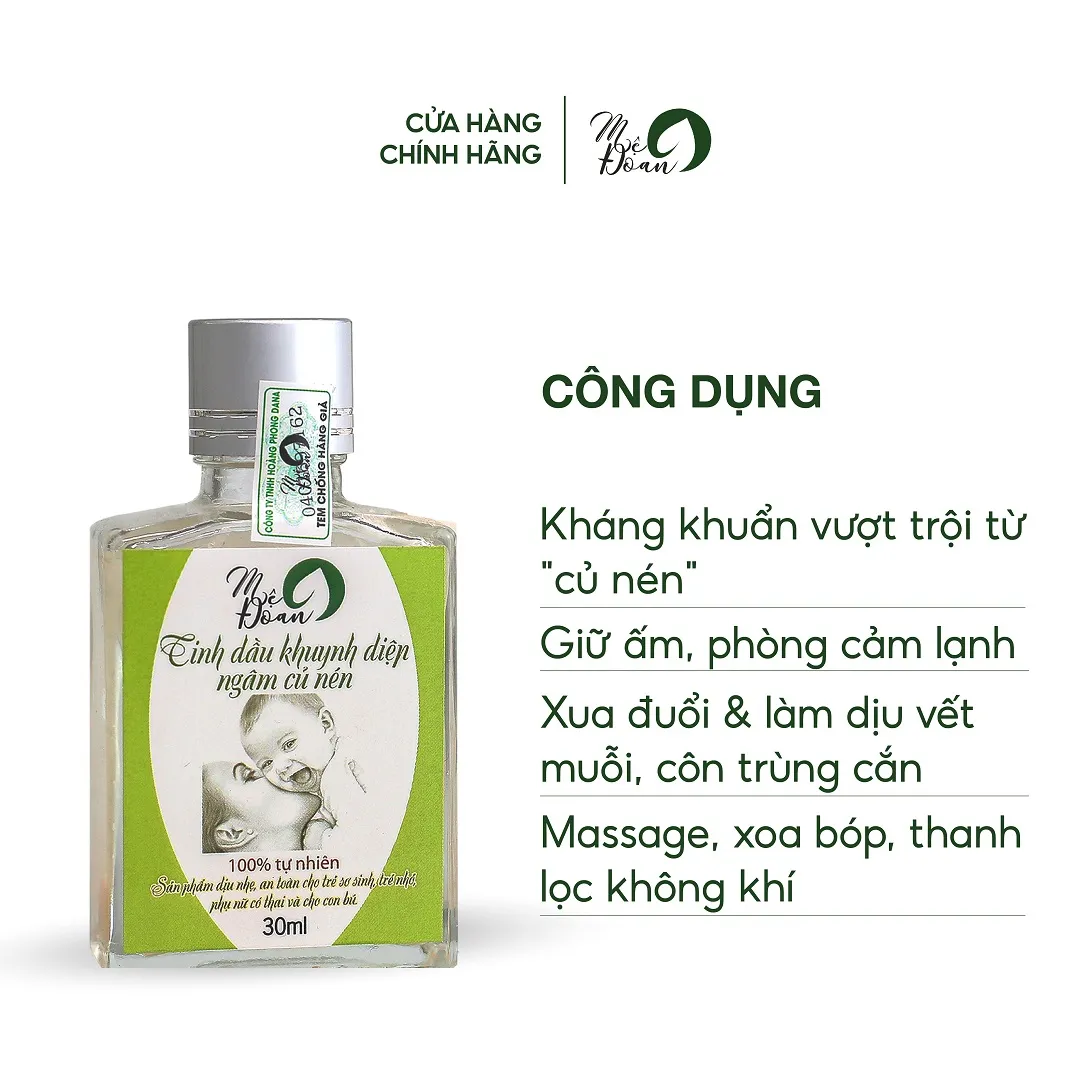 Ảnh Tinh dầu khuynh diệp củ nén Mệ Đoan, kháng khuẩn, giữ ấm, xông phòng, thanh lọc không khí 2