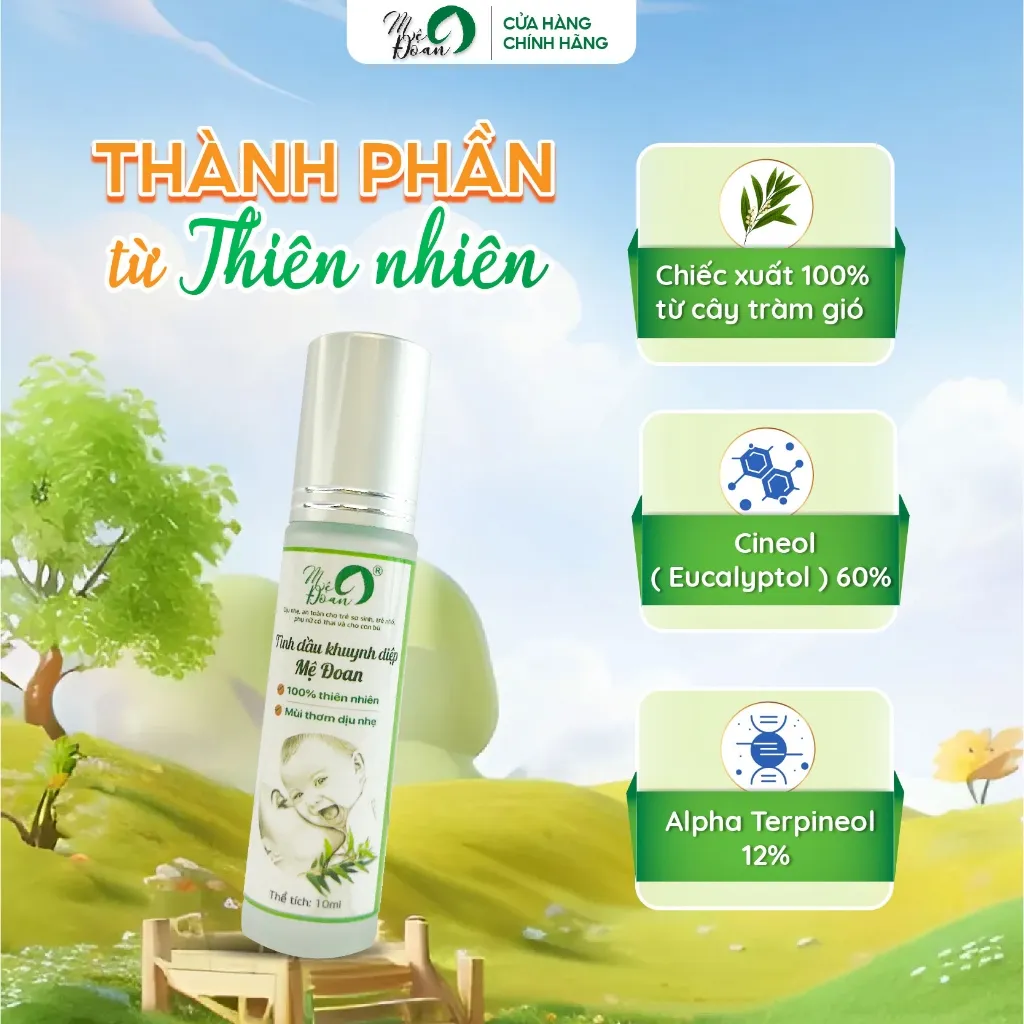 Ảnh - Tinh dầu khuynh diệp dạng bi lăn Đoan hỗ trợ giữ ấm, phòng cảm mạo, thiết kế nhỏ gọn tiện lợi dung tích 10ml 4