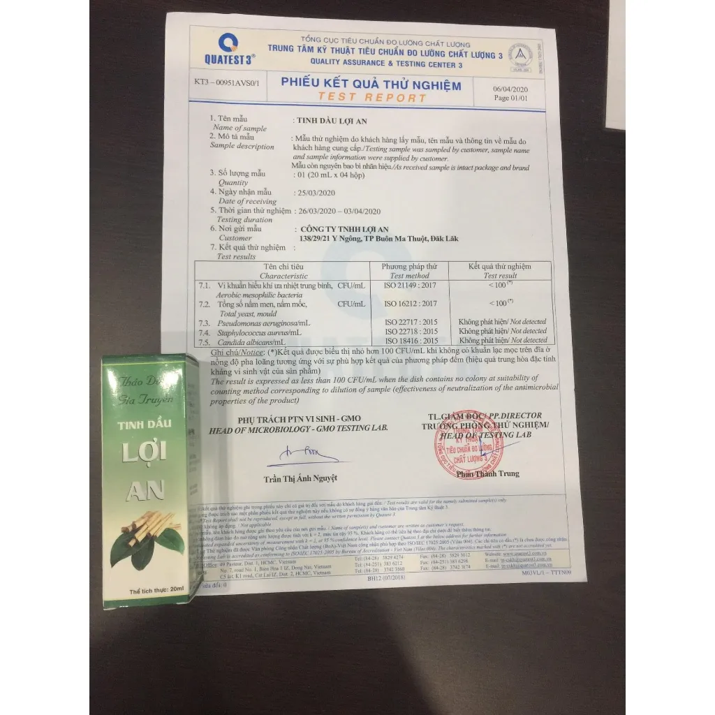 Ảnh Tinh Dầu Lợi An, Tinh Dầu Lợi An Chính Hãng, Tinh Dầu Bôi Ho - Sổ Mũi, Tăng Đề Kháng Cho bé - Dầu Tràm 3