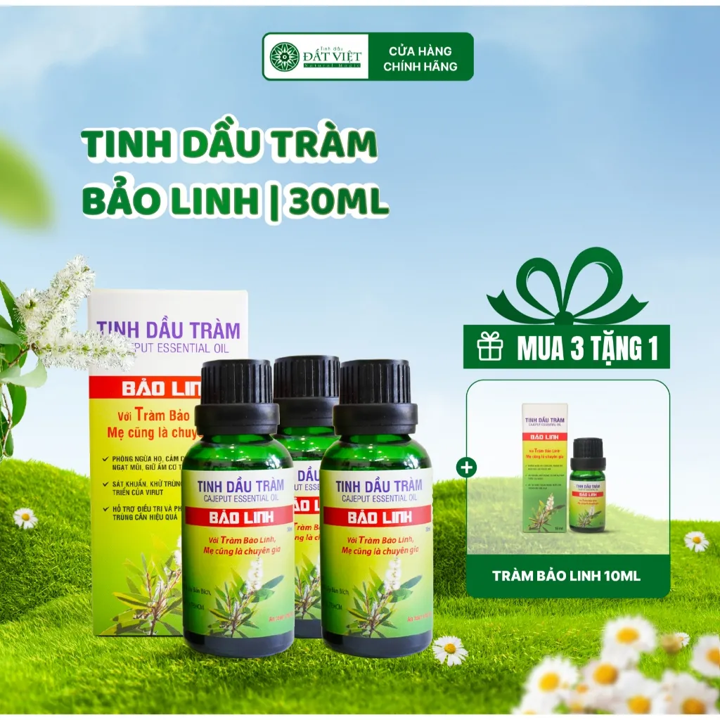 Ảnh Tinh dầu tràm cho bé nguyên chất dung tích 10ml & 30ml - Tràm Bảo Linh tắm cho bé, giữ ấm, phòng cảm 2