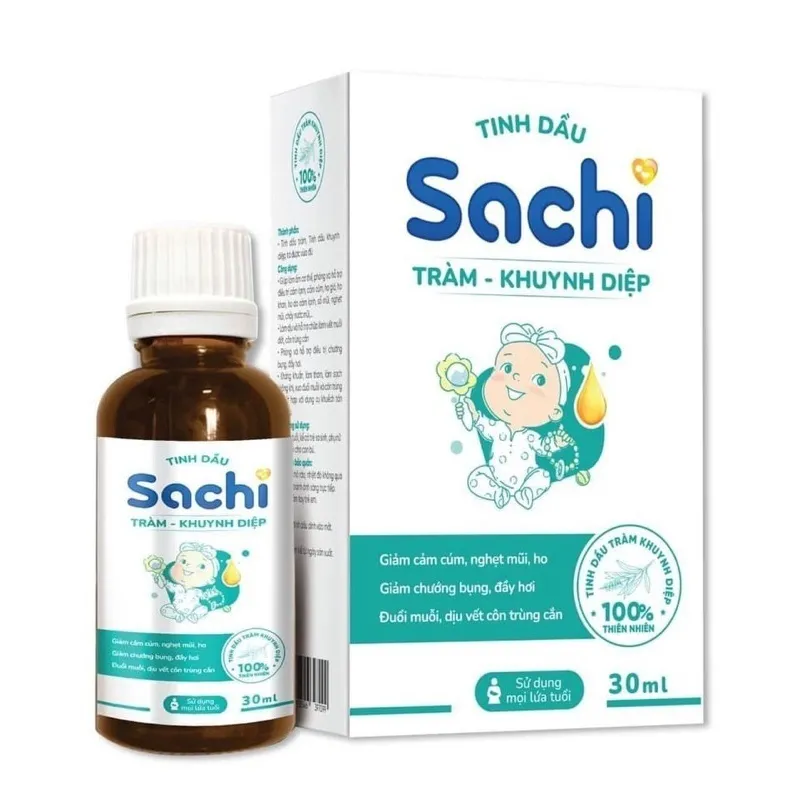 Ảnh Tinh Dầu Tràm - Khuynh Diệp Sachi Giúp Làm Ấm Cơ Thể, Giảm Chướng Bụng, Làm Dịu Các Vết Côn Trùng Cắn 30ml 1