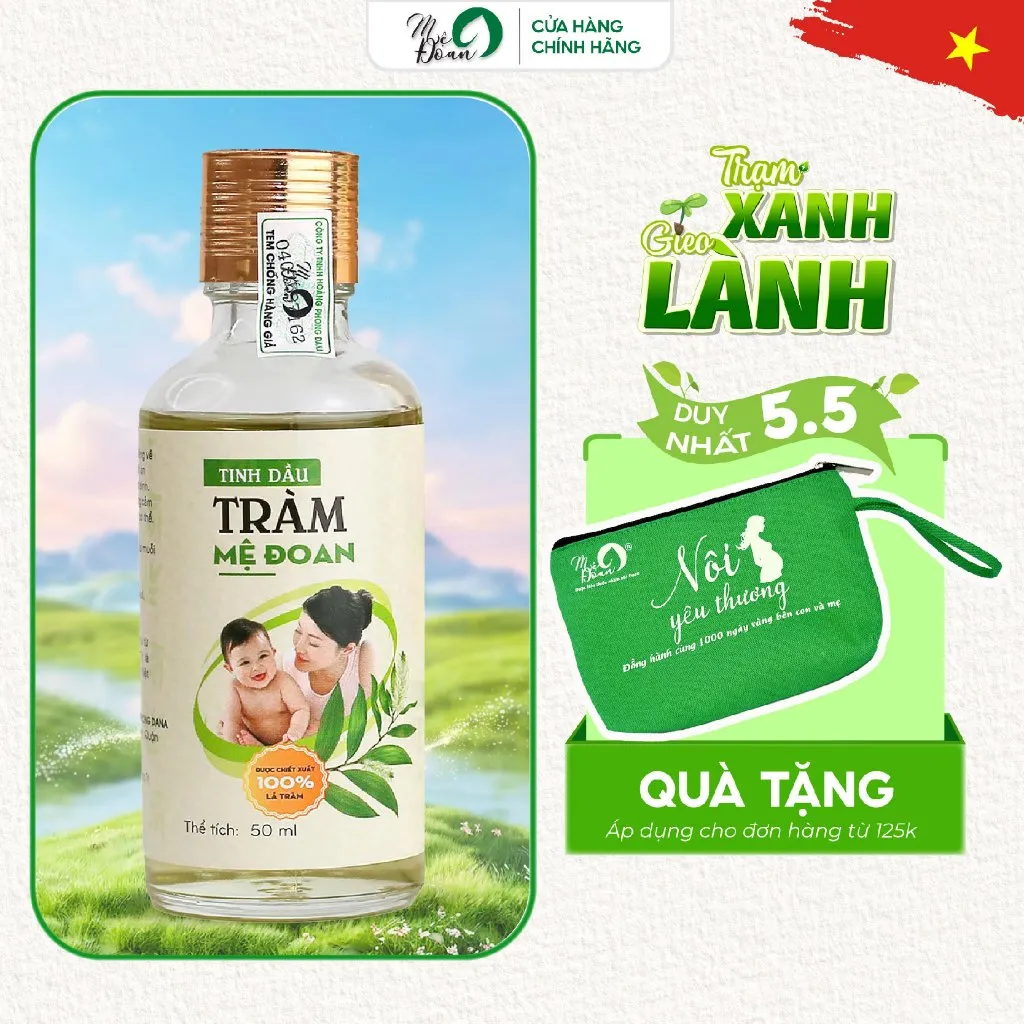Ảnh Tinh dầu tràm Mệ Đoan nguyên chất giữ ấm phòng cảm lạnh xua đuổi côn trùng 100ml 1