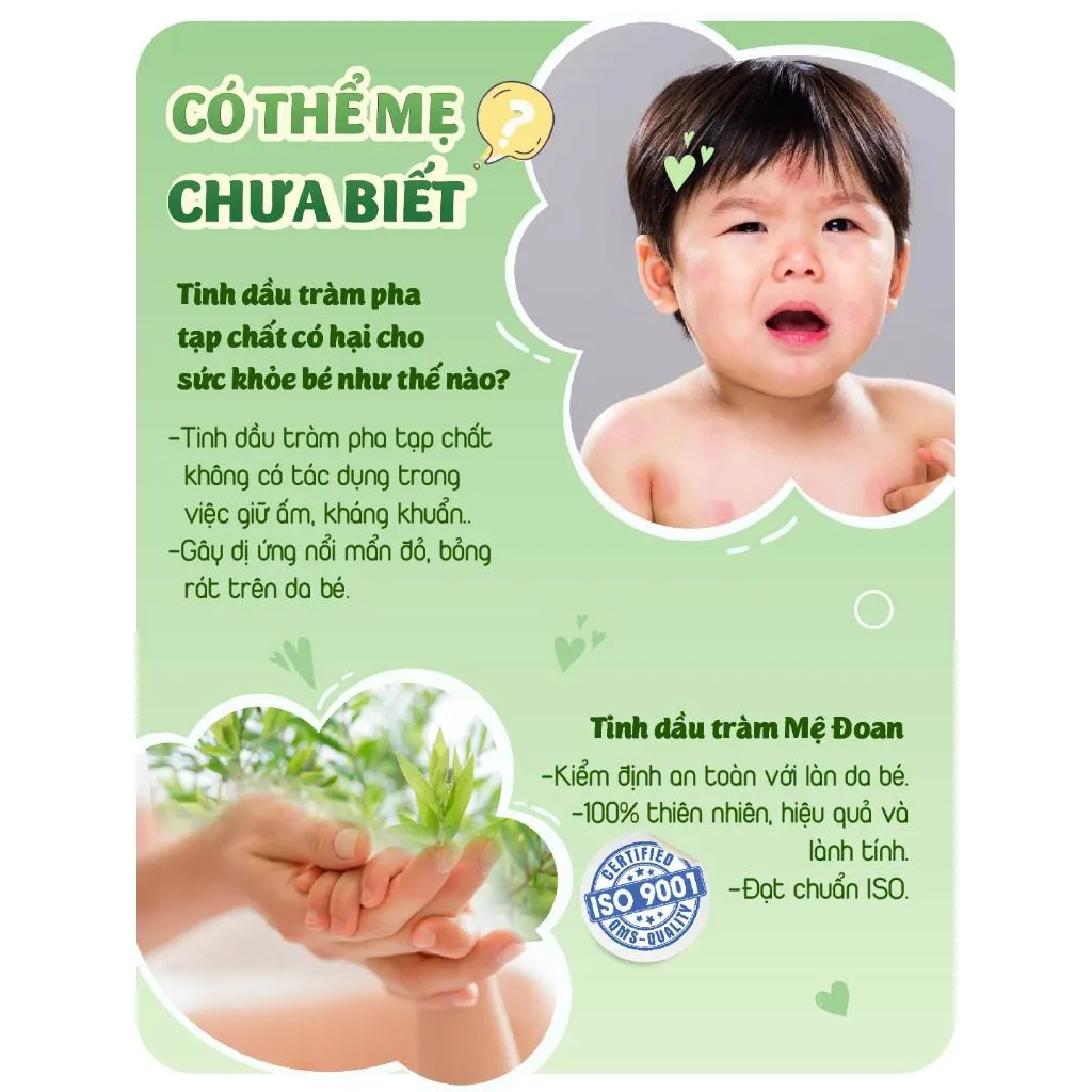 Ảnh Tinh dầu tràm Mệ Đoan nguyên chất giữ ấm, đuổi muỗi, phòng cảm lạnh cho bé 5ml 3