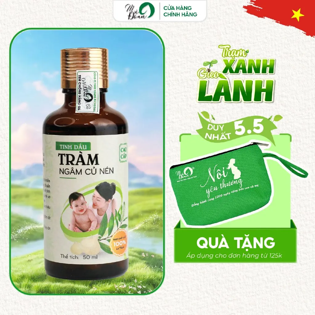 Review Tinh Dầu Tràm Ngâm Củ Nén Mệ Đoan: Giữ Ấm, Kháng Khuẩn, Đuổi Muỗi Hiệu Quả