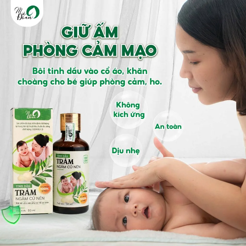 Ảnh Tinh dầu tràm ngâm củ nén Mệ Đoan giữ ấm kháng khuẩn đuổi muỗi giữ ấm 50ml 3