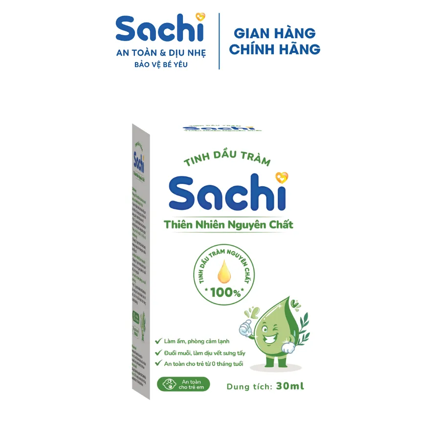 Ảnh Tinh Dầu Tràm Nguyên Chất Sachi Giúp Giảm Chướng Bụng, Đầy Hơi, An Toàn Cho Trẻ Nhỏ 30ml 1