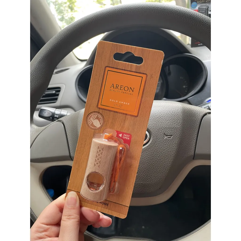 Ảnh Tinh dầu treo ô tô Areon Gold Amber - Hương gỗ hổ phách 3