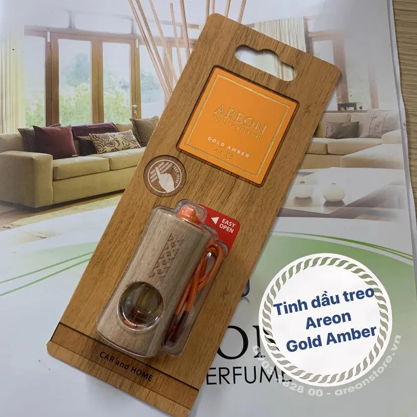 Ảnh Tinh dầu treo ô tô Areon Gold Amber - Hương gỗ hổ phách 4