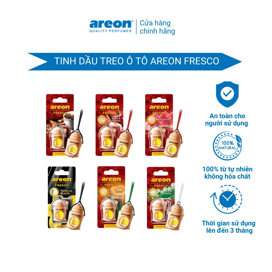 Ảnh Tinh Dầu Treo Xe Areon, khử mùi hôi, hương thơm tự nhiên, 100% an toàn sức khỏe, tiêu chuẩn châu Âu 1