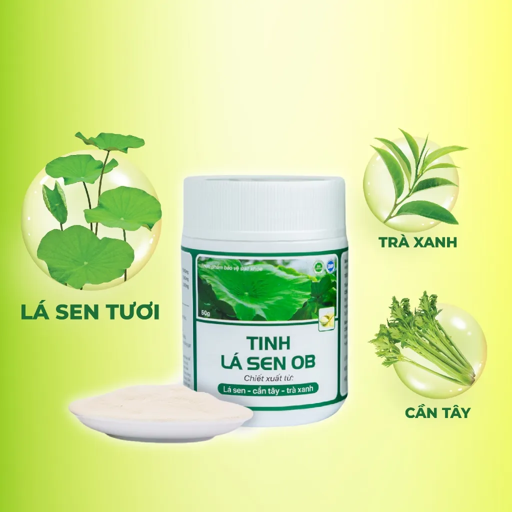 Ảnh Tinh Lá Sen OB Detox Cần Tây, Lá Sen, Trà Xanh Hỗ Trợ Giảm Cân, Thon Dáng, Đẹp Da (Hộp 50g) 4