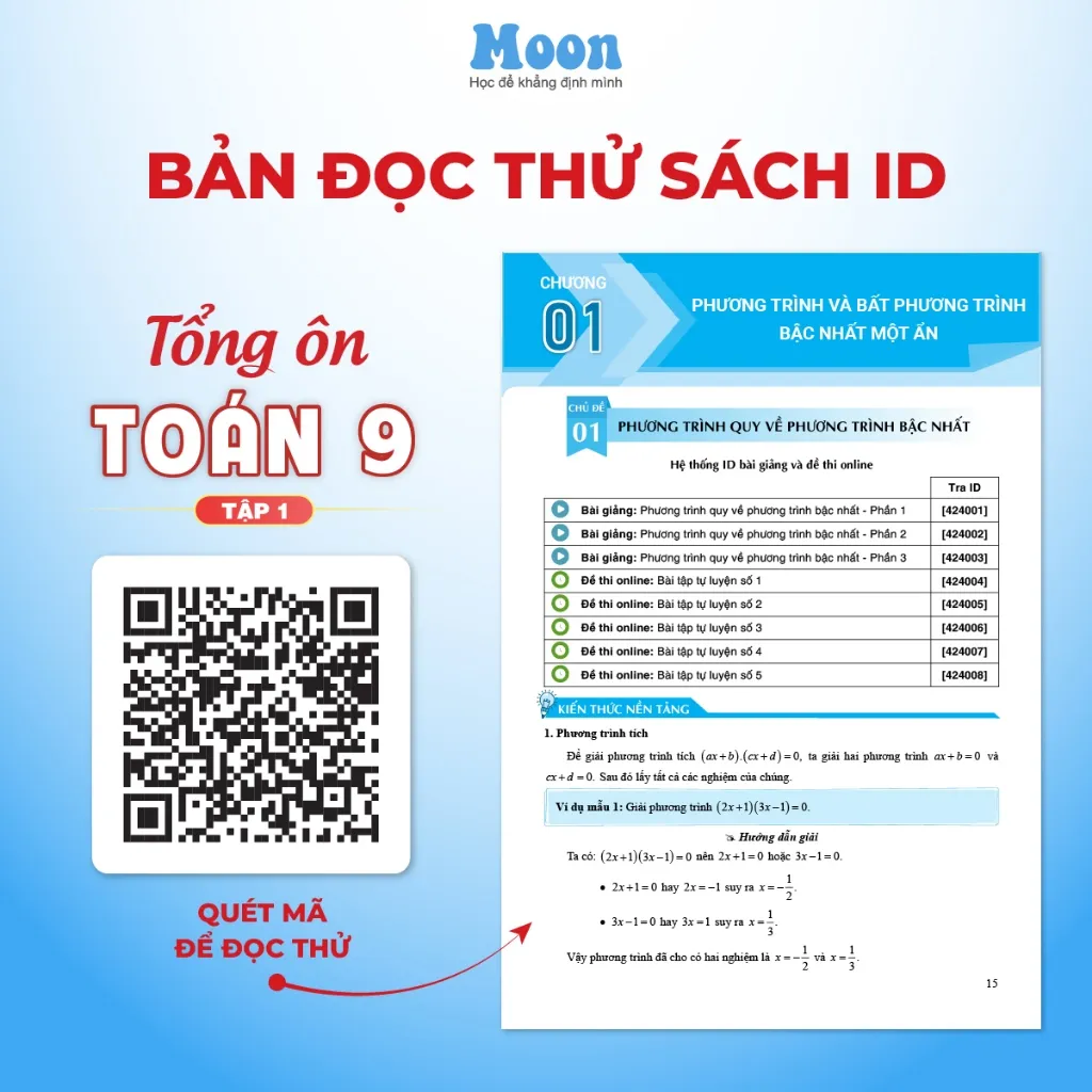 Ảnh Toán 9 Chương trình mới : Sách toán 9 ôn thi vào 10, tổng ôn toán học lớp 9  | Sách ID 1