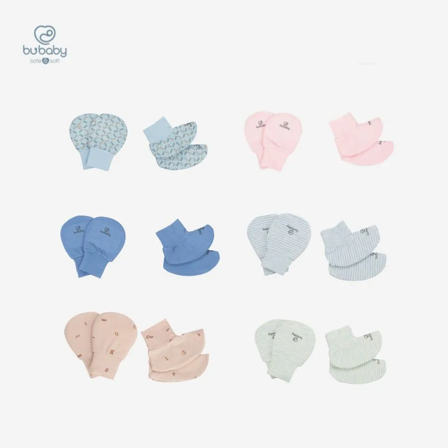 Ảnh Tổng hợp các set Bao Tay Bao Chân BU Baby sợi tre mềm mướt | Phụ kiện BU Baby chính hãng 1