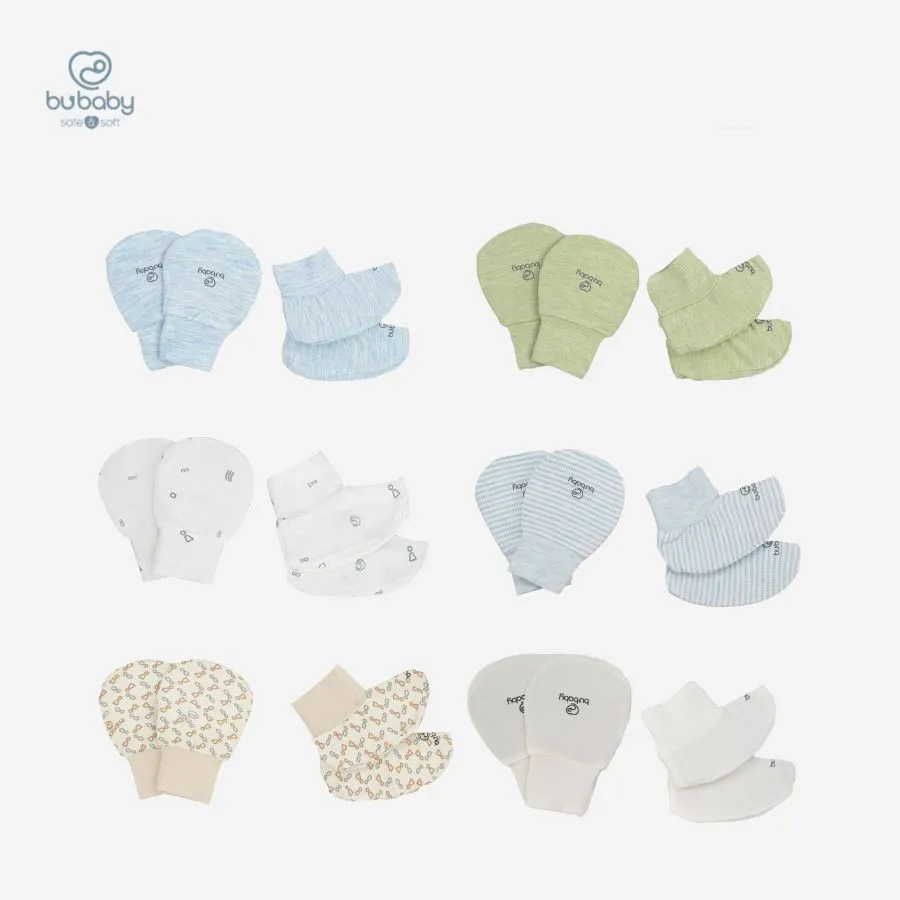 Ảnh Tổng hợp các set Bao Tay Bao Chân BU Baby sợi tre mềm mướt | Phụ kiện BU Baby chính hãng 2