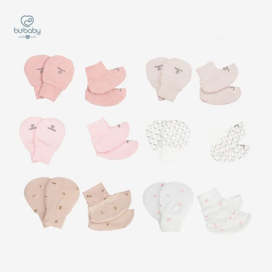Ảnh Tổng hợp các set Bao Tay Bao Chân BU Baby sợi tre mềm mướt | Phụ kiện BU Baby chính hãng 3