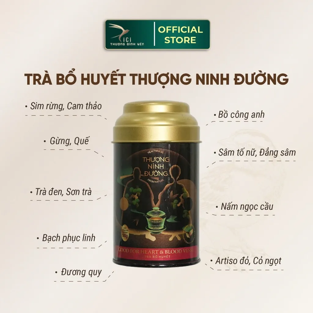 Ảnh Trà Bổ Huyết 14 Vị Thượng Ninh Đường Giúp Thanh Nhiệt CiCi Thượng Đỉnh Yến Từ Thiên Nhiên Trà Thảo Mộc Thanh Lọc Dễ Ngủ 1