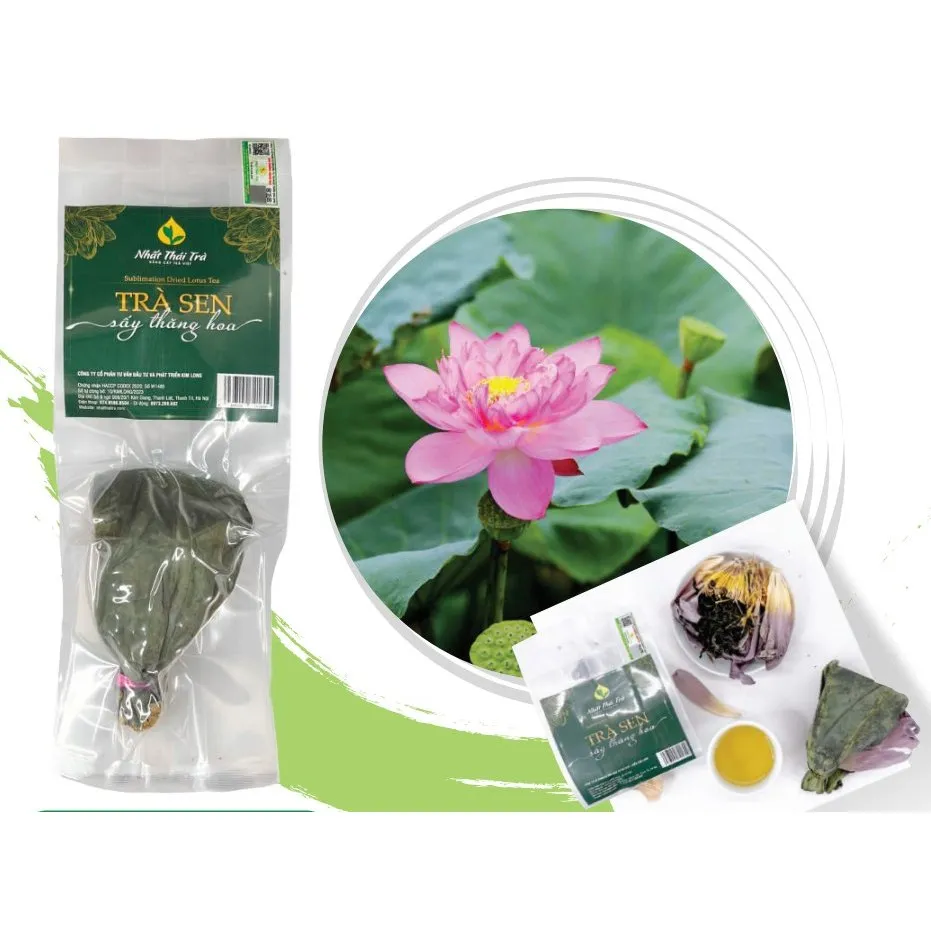 Ảnh Trà Bông Sen Tây Hồ - Trà Sen ướp xổi sấy thăng hoa, Hương vị thanh mát, thơm ngon tự nhiên 1