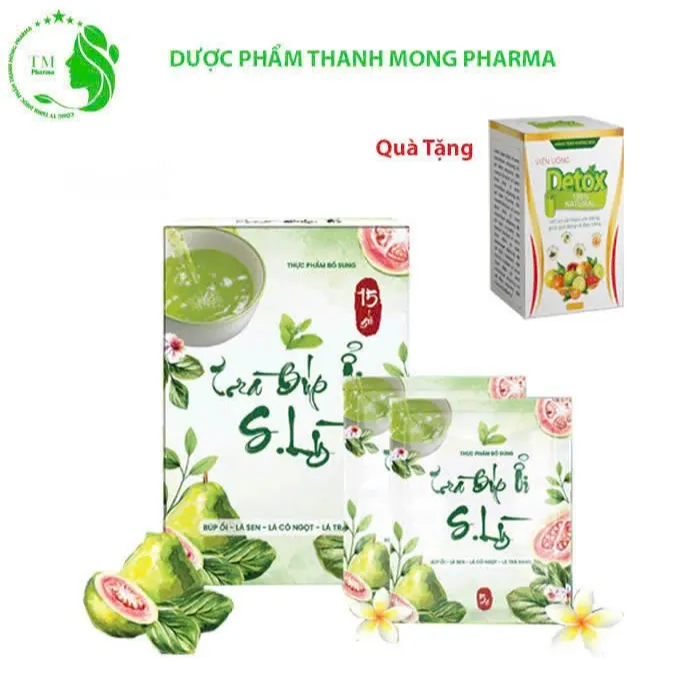 Ảnh Trà Búp Ổi S.Lỳ TM PHARMA giúp tăng cường chuyển hóa chất béo hỗ trợ giảm cân giảm mỡ an toàn hiệu quả 1