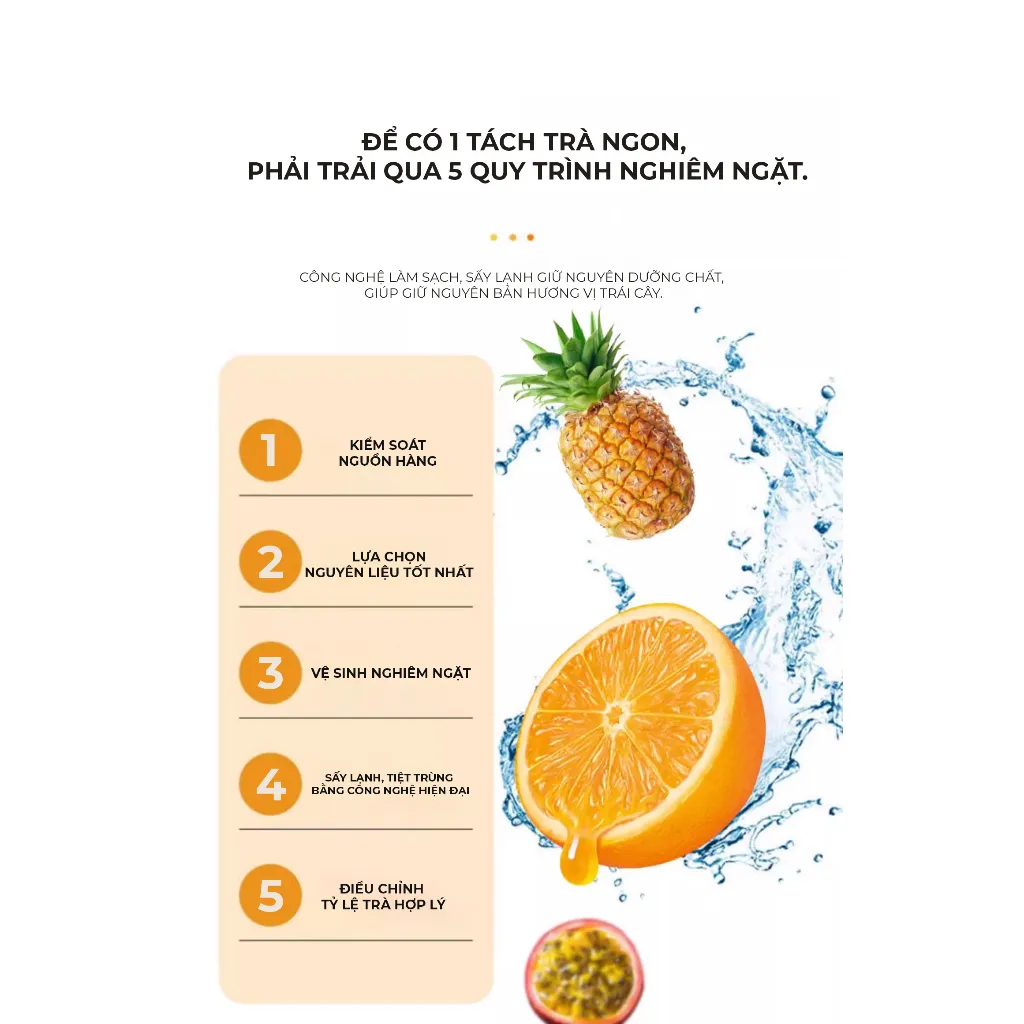 Trà Detox Chanh Dây Cam Dứa Camifarm: Giải Khát, Trắng Da, Bổ Sung Vitamin C Mùa Hè