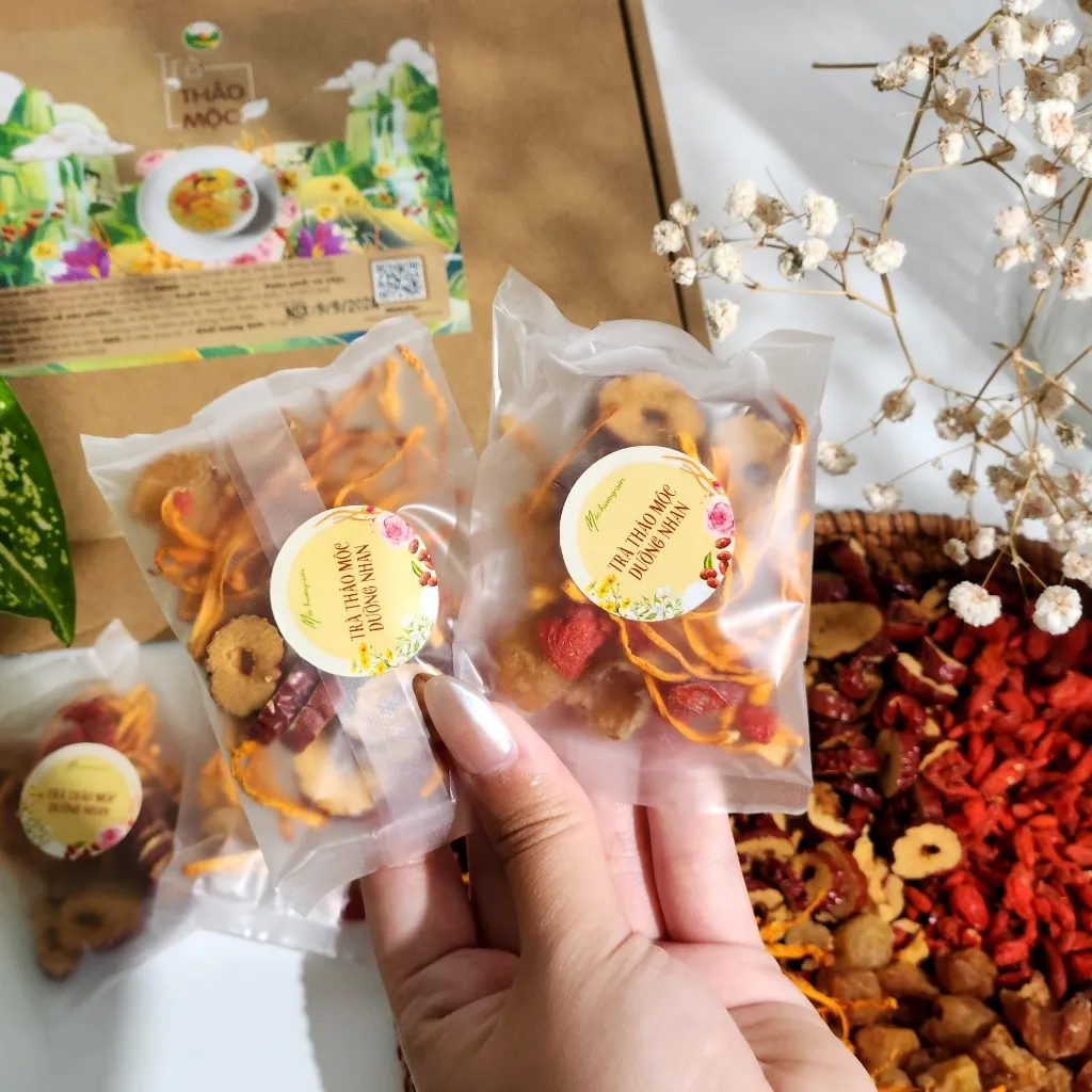 Ảnh Trà Đông Trùng Tứ Vị Mộc Hương Sơn – Trà Thảo Mộc, Quà Tặng Sức Khỏe Hộp 30 gói kèm quà tặng 3