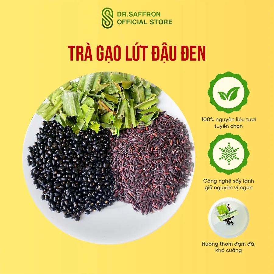 Ảnh Trà gạo lứt đậu đen thanh nhiệt, mát gan, cải thiện giấc ngủ- Gói 10gr 1