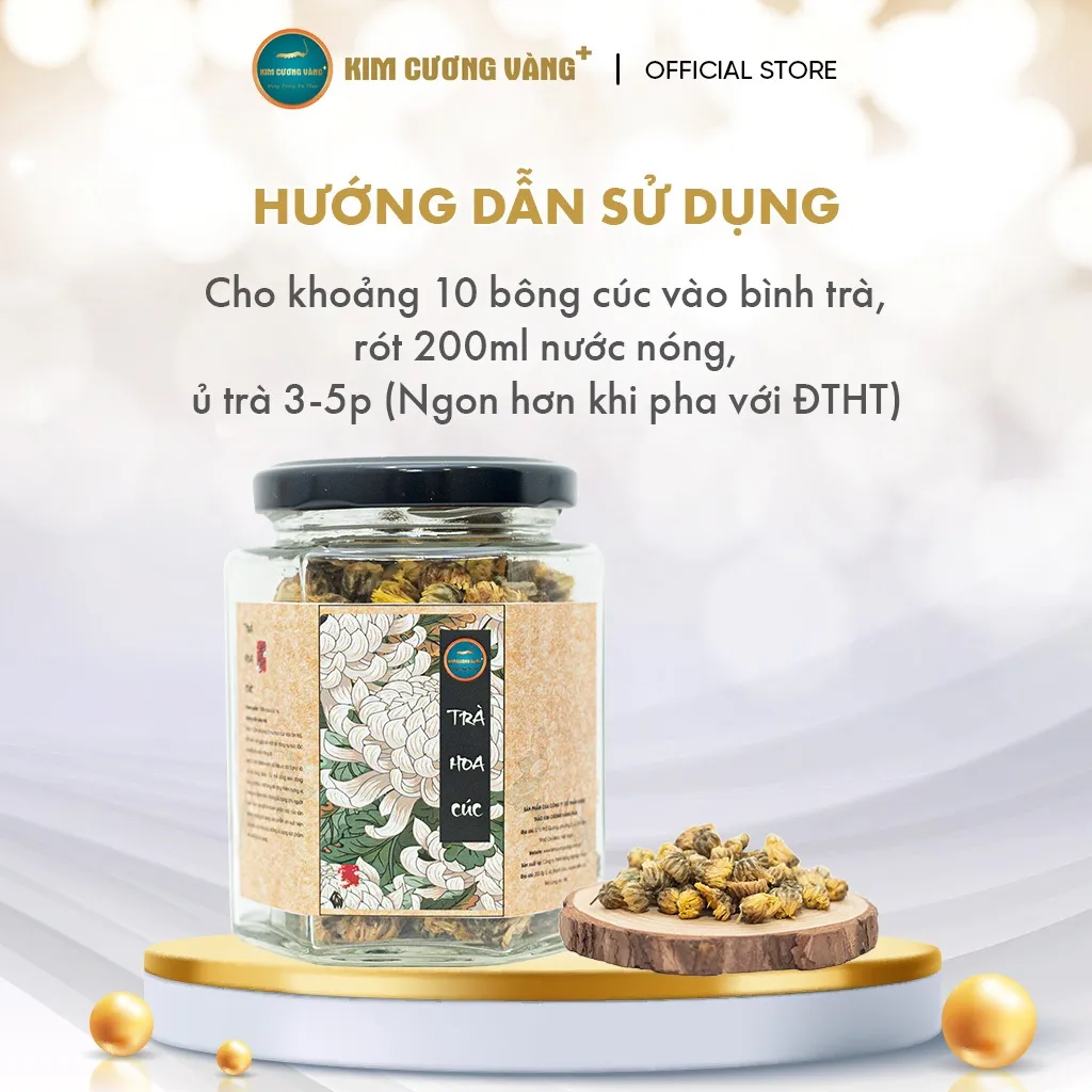 Ảnh Trà Hoa Cúc Sấy Khô Kim Cương Vàng - Hỗ Trợ Thanh Nhiệt, Giảm Căng Thẳng, Ổn Định Huyết Áp (30Gr/Hủ) 2