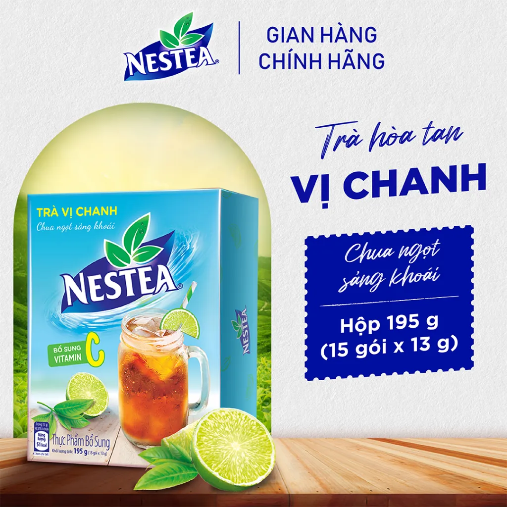 Ảnh Trà NESTEA vị Chanh (Hộp 15 gói x13g) 1