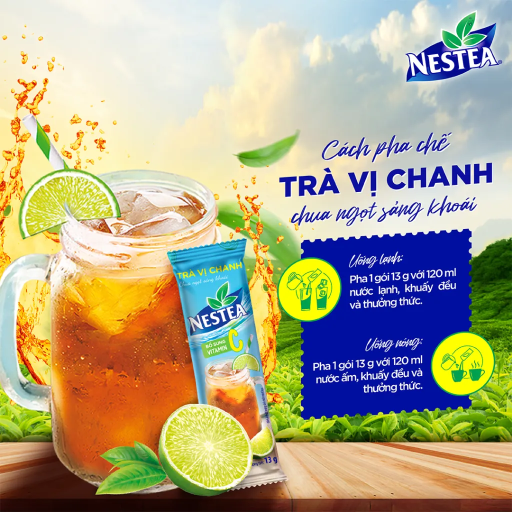 Ảnh Trà NESTEA vị Chanh (Hộp 15 gói x13g) 2
