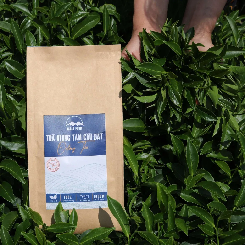 Ảnh Trà Oolong Tấm Cầu Đất DalatFarm - Túi 500Gr - Pha Trà Sữa Chuyên Dụng 1