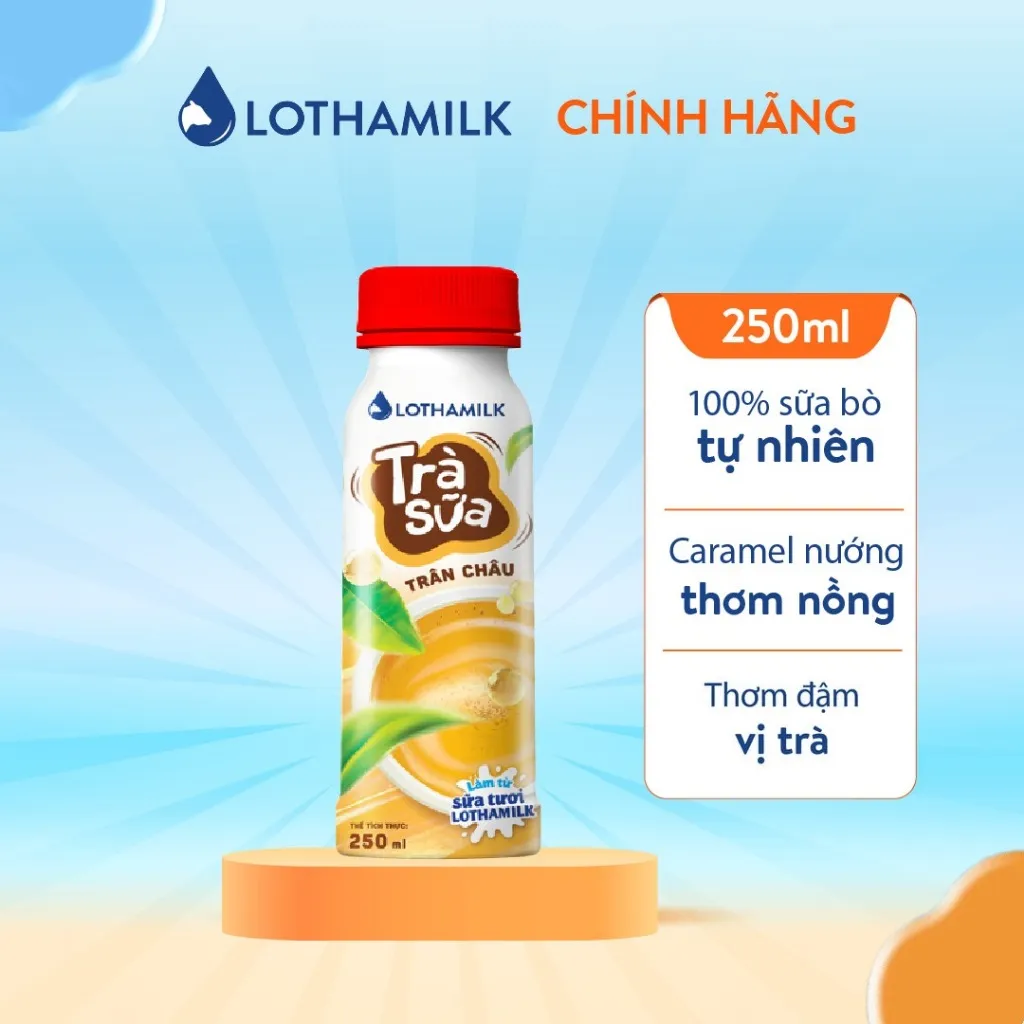 Ảnh Trà sữa thanh trùng Lothamilk chai 250ml 1