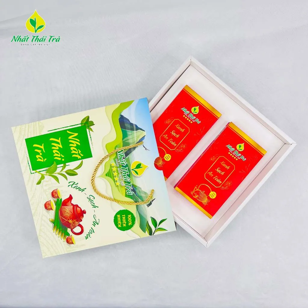 Ảnh Trà Thái Nguyên Nhất Thái Trà mẫu quà biếu tặng đẹp 200gr H35.05 2