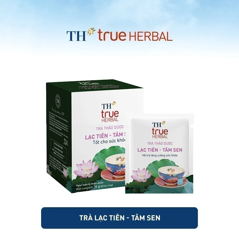 Ảnh Trà Thảo Dược Lạc Tiên Tâm Sen TH true HERBAL 20 Gói 1
