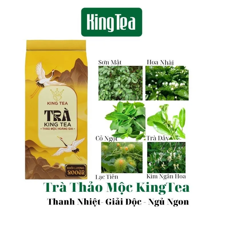 Ảnh Trà Thảo Mộc Kingtea 500g - Trà Thảo Mộc Giúp Thanh Nhiệt - Mát Gan -  Tốt Cho Người Bị Mất Ngủ 3