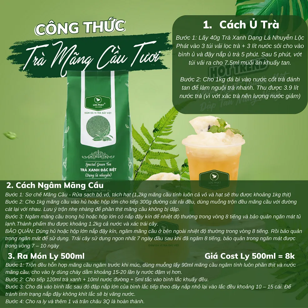 Ảnh Trà Xanh Đặc Biệt Dạng Lá Nhuyễn Lộc Phát 1kg 3