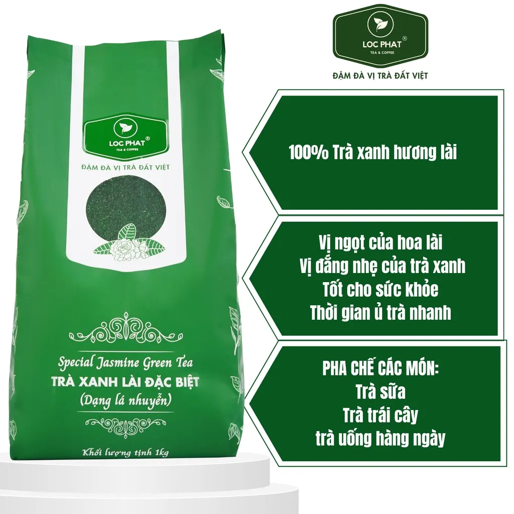 Ảnh Trà Xanh Lài Đặc Biệt Lá Nhuyễn Lộc Phát 1kg 1