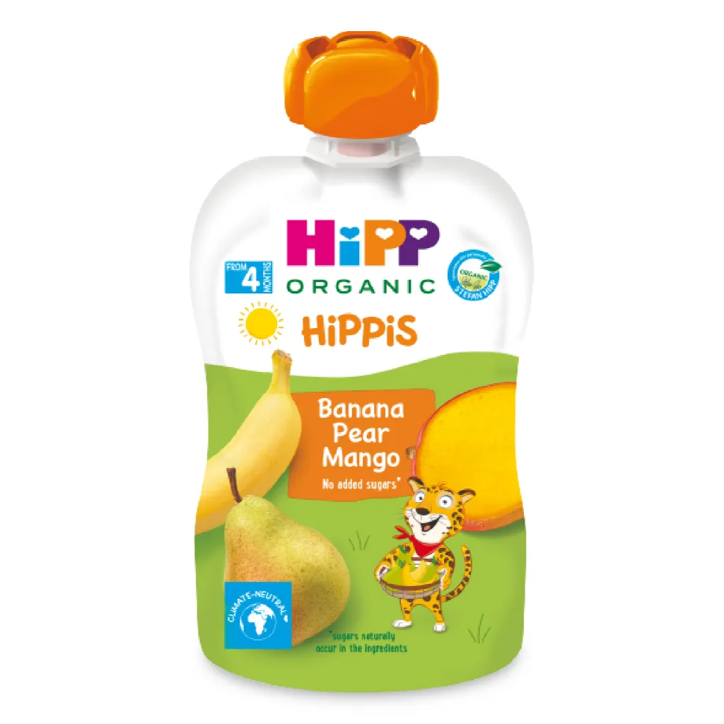 Ảnh Trái cây nghiền 100% trái cây Organic HiPPiS 100g - Nhập khẩu châu Âu 1