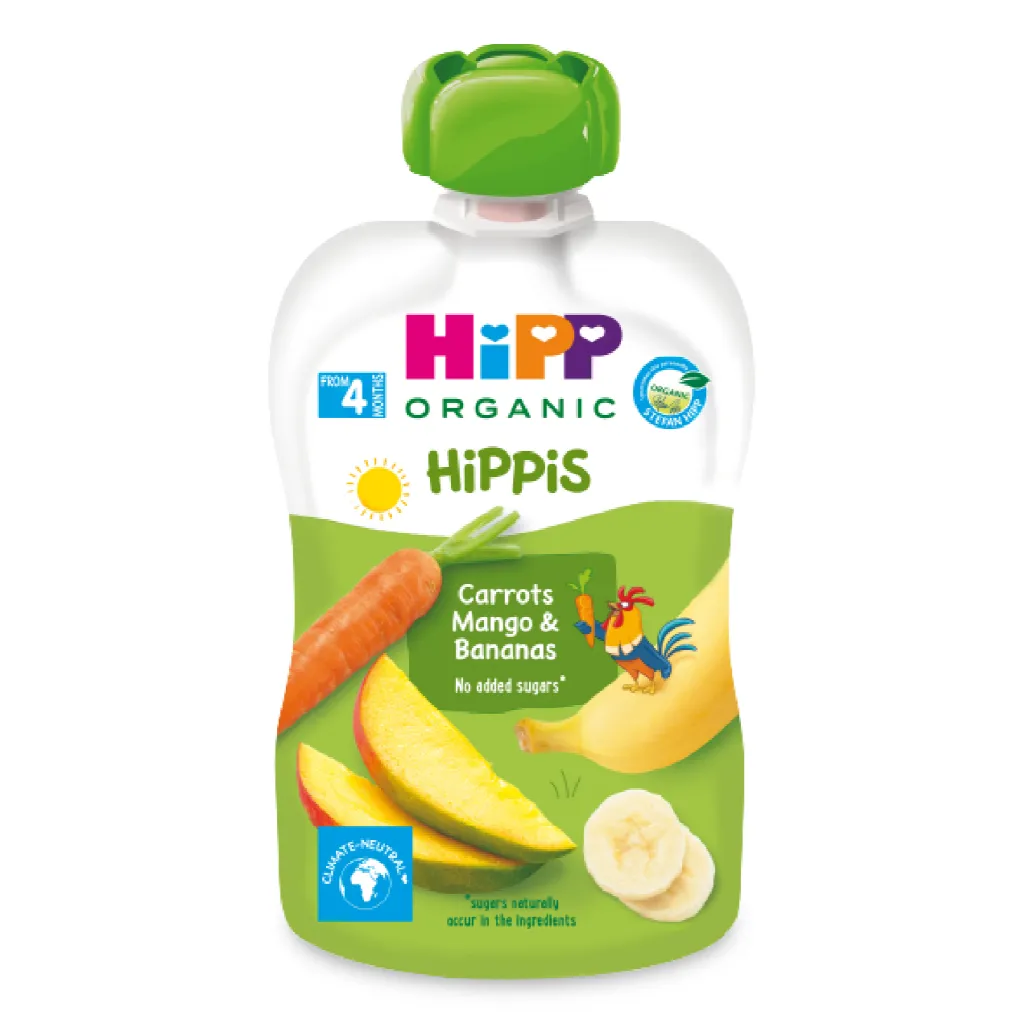 Ảnh Trái cây nghiền 100% trái cây Organic HiPPiS 100g - Nhập khẩu châu Âu 3