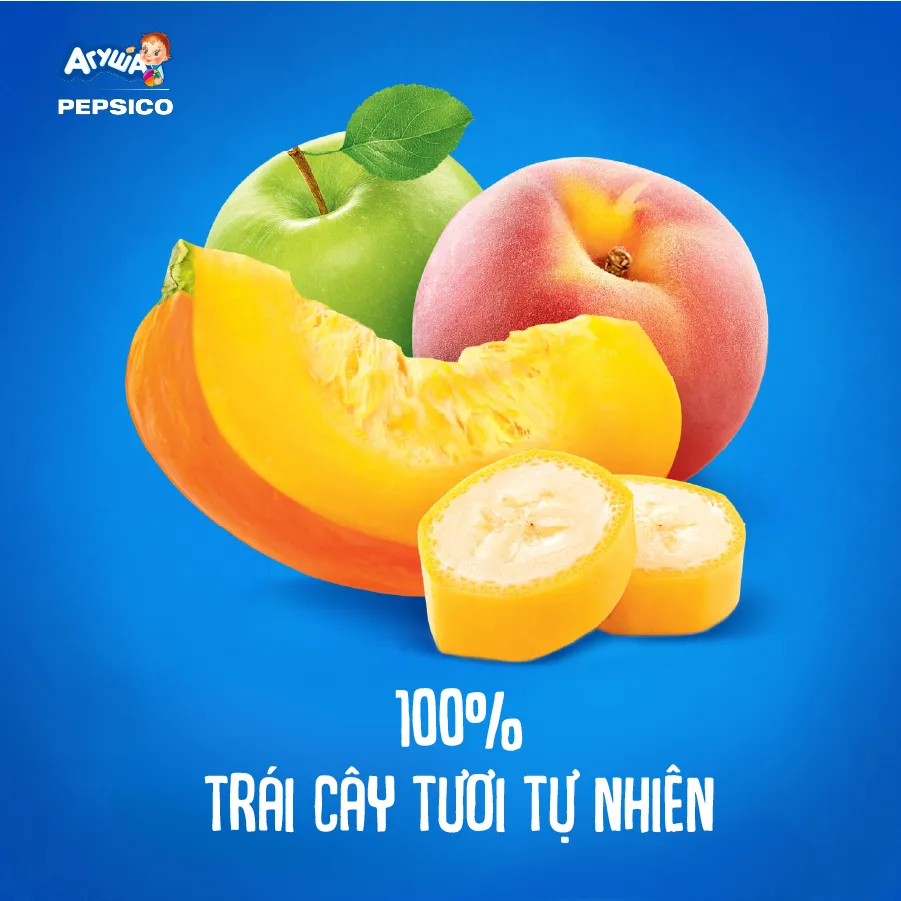 Ảnh Trái cây nghiền vị táo, đào, chuối và bí ngô Agusha 90g dành cho bé từ 6 tháng trở lên 1